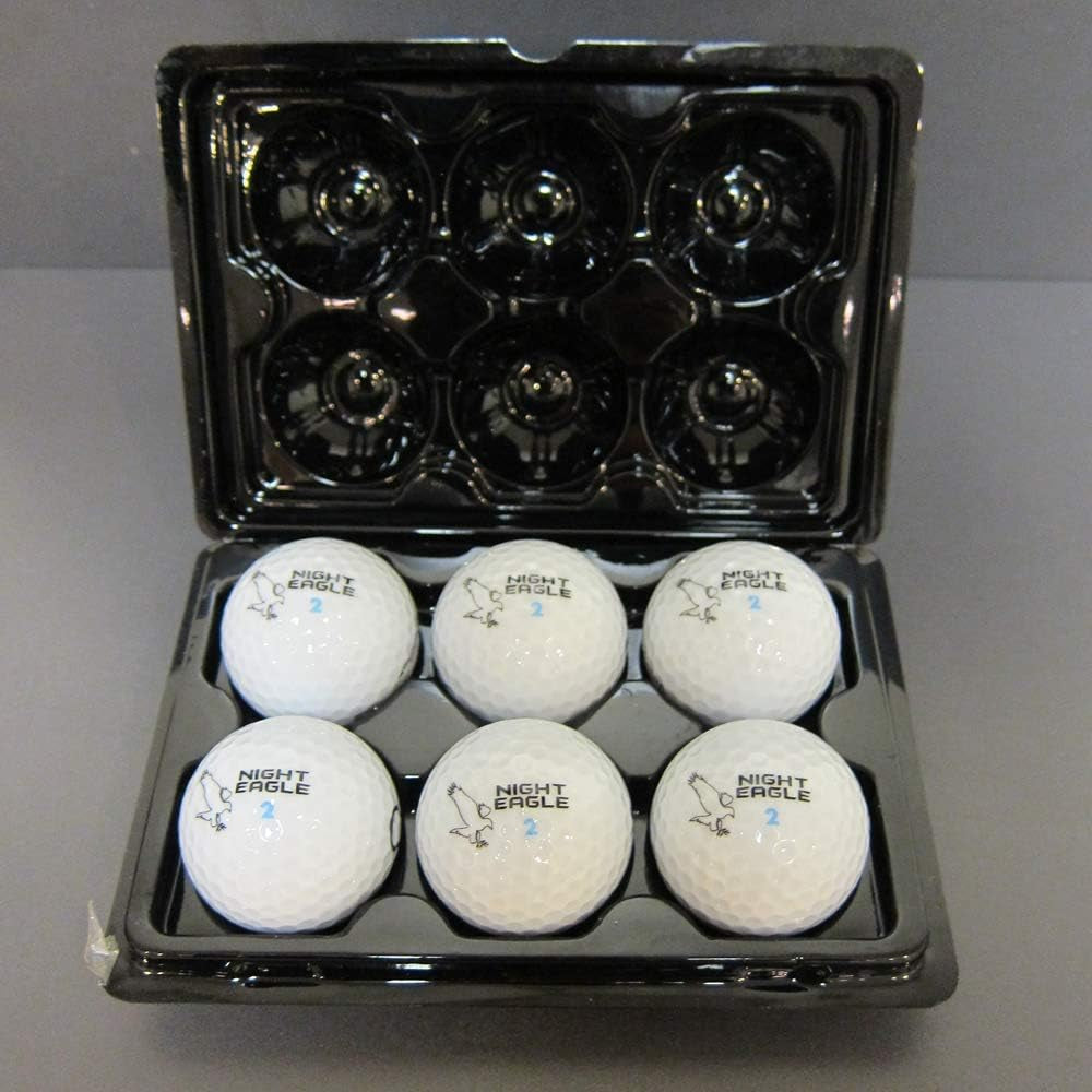 Light up LED Golf Balls (6 Ball Pack) - Professional Glowing Golf Balls with Internal LED Lights (Multi)